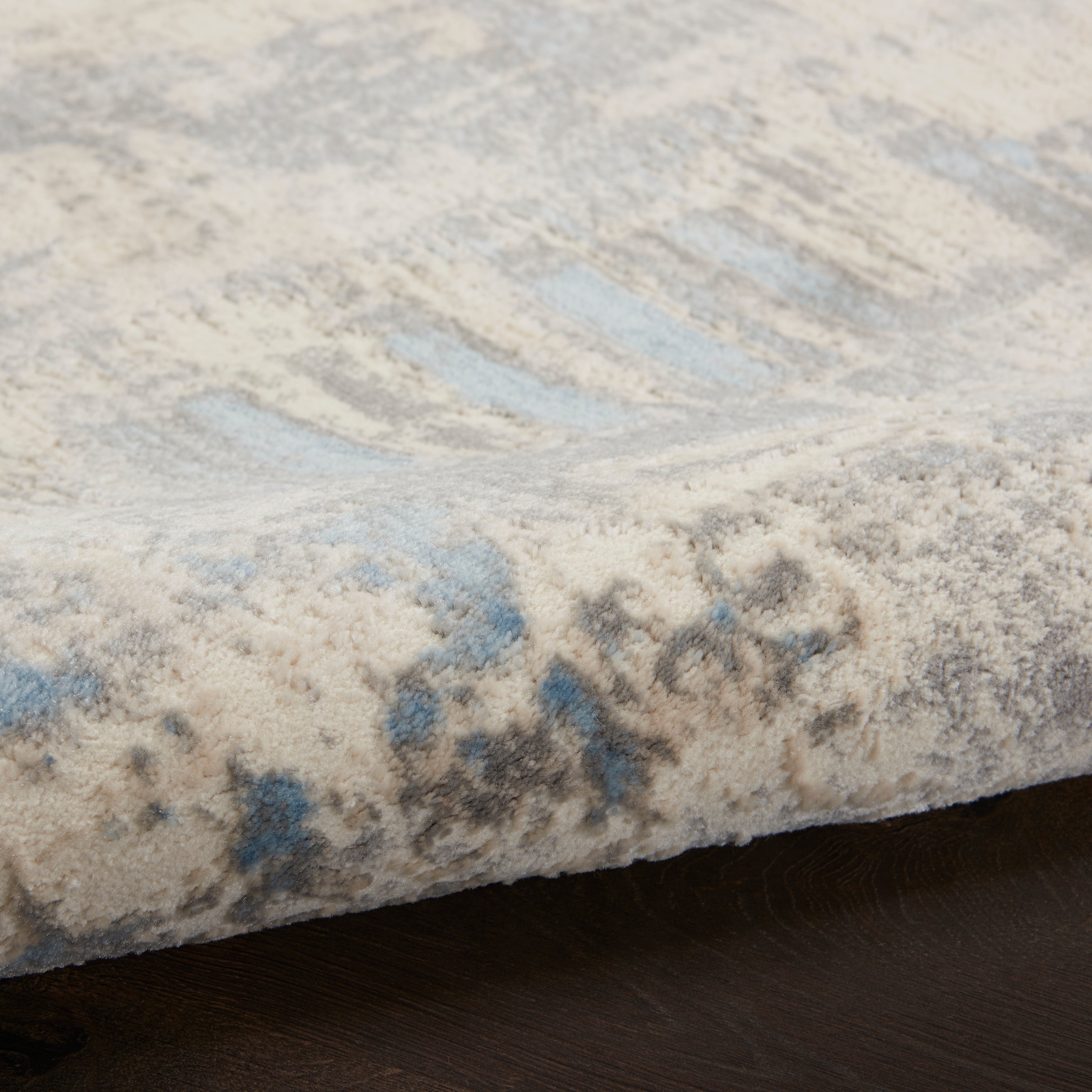 Nourison Solace SLA07 Ivory/Grey/Blue Large Rectangle Rug